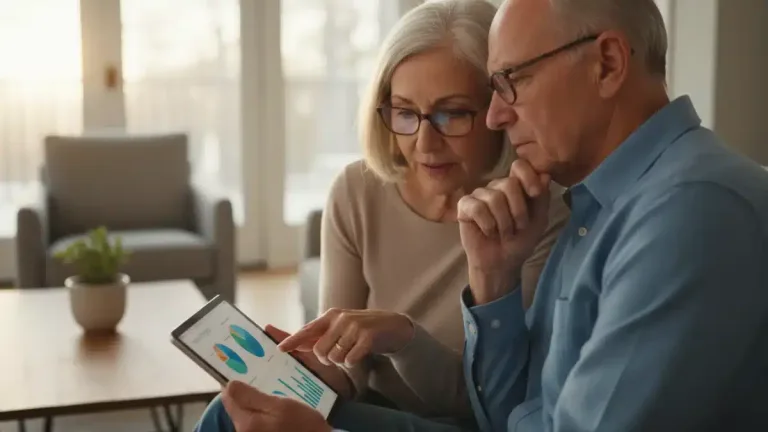 Senior couple comparing 2026 Medicare Advantage plans on a tablet