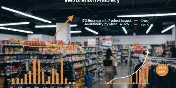 Infographic showing a 5% increase in product discounts forecast for mid-2026, with economic data visualizations.