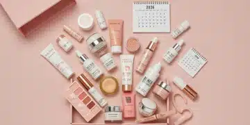 Open beauty box overflowing with diverse skincare, makeup, and haircare products, hinting at 2026 free beauty box opportunities.