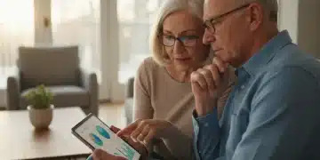 Senior couple comparing 2026 Medicare Advantage plans on a tablet