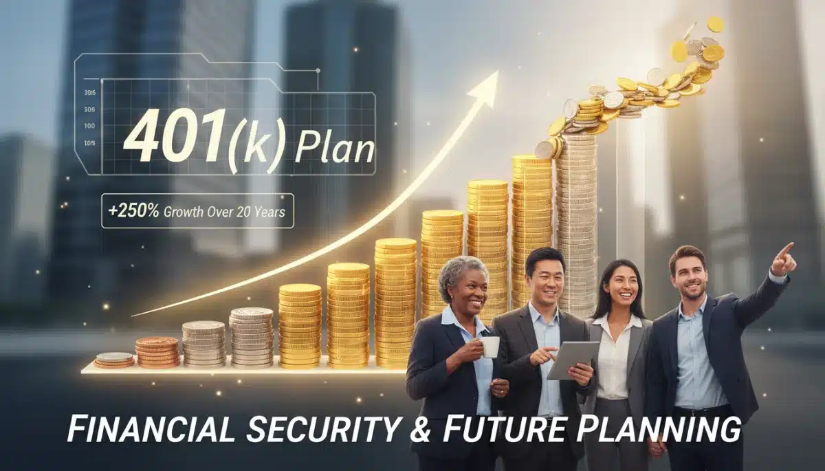 Visualizing 401(k) growth and retirement savings benefits