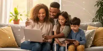 Family enjoying internet access with Affordable Connectivity Program benefits
